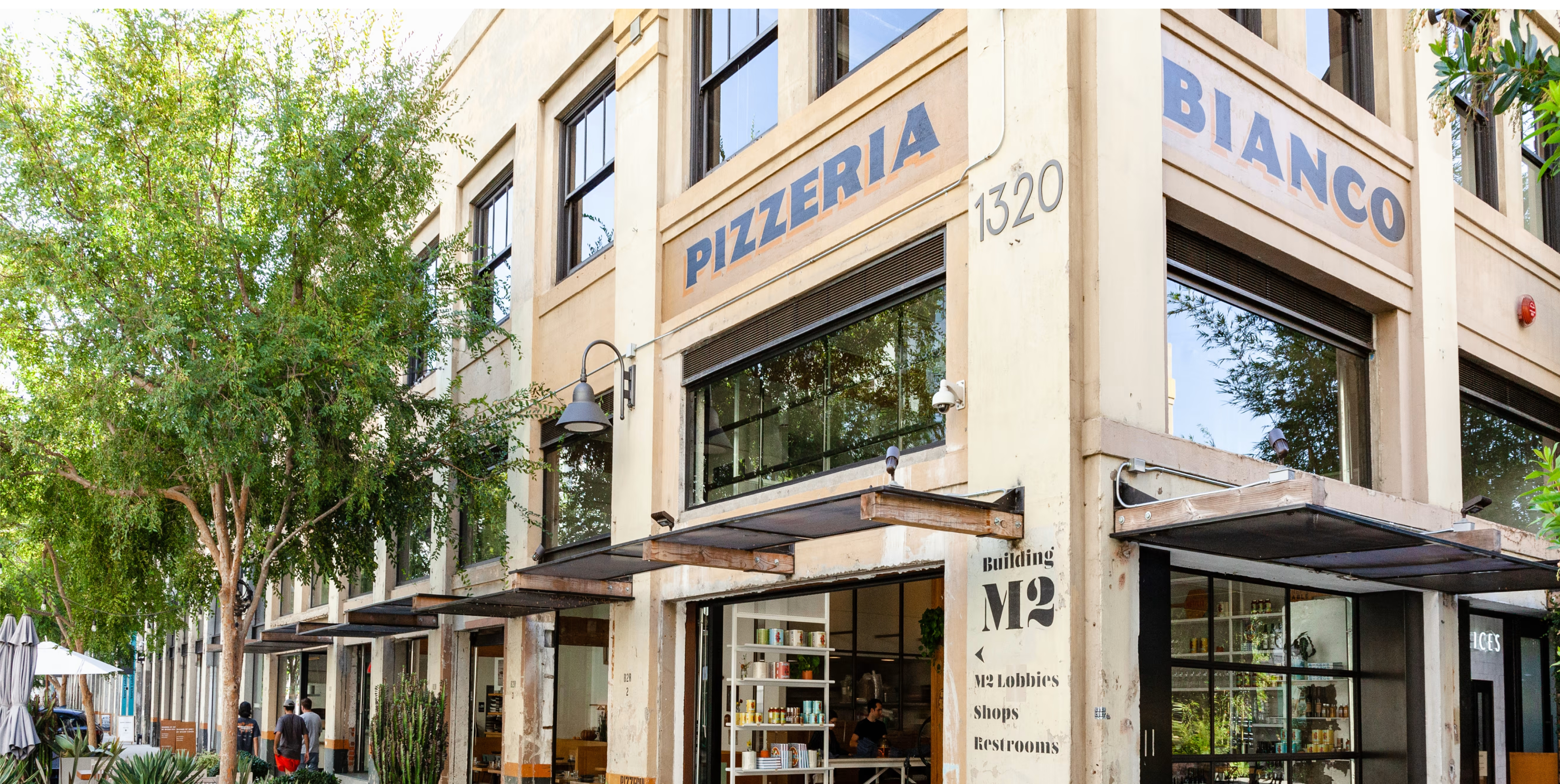 Outside view of Pizzeria Bianco in Downtown LA